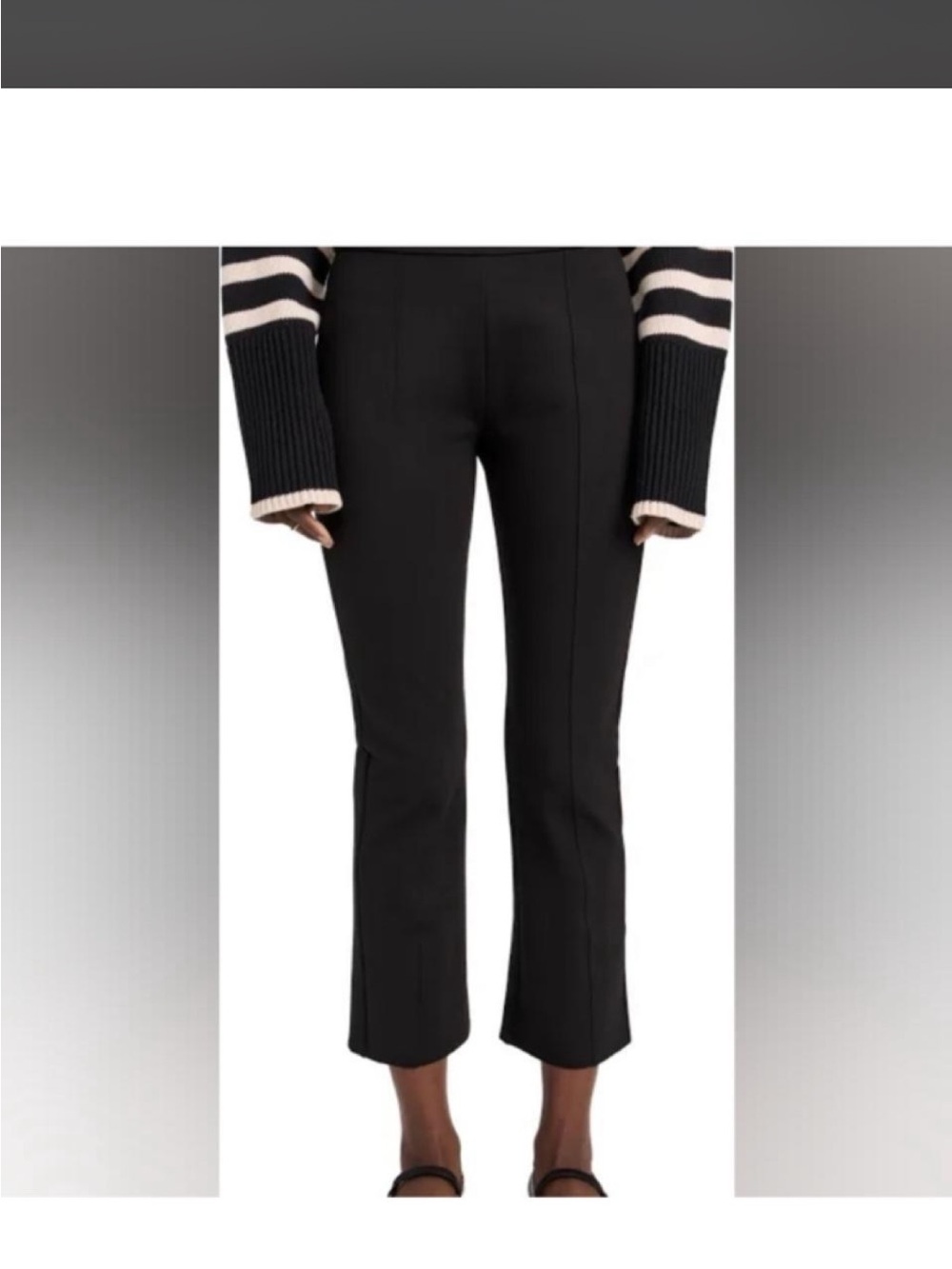 Tory Burch Black Cropped Ponte Pants